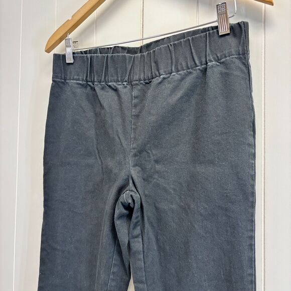 Soft Surroundings Pants Women Small Black Metro Denim Snap Ankle Steampunk Goth - Picture 2 of 8